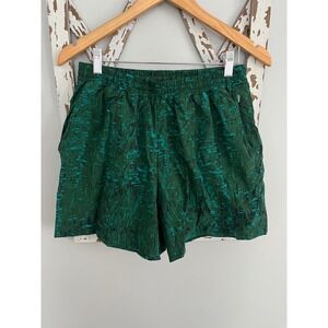 Outdoor Voices Rec Shorts Green Fleck Printed Lined 5" Inseam Men's Medium